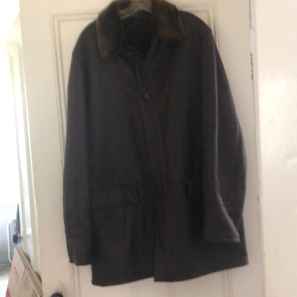 Men’s Boss leather 3/4 length jacket